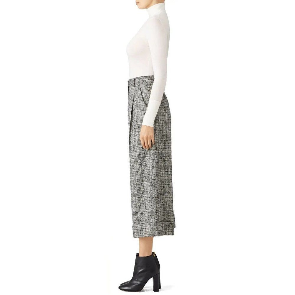 Tara Jarmon Tweed Pleated Front Wide Leg Pants Size 42 - Picture 3 of 8